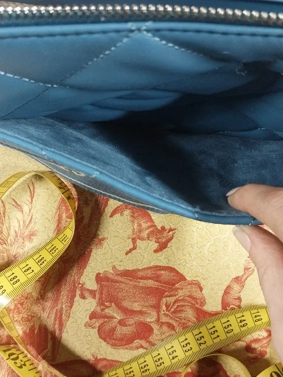 Steve Madden Blue Quilted Crossbody with Branded Strap - Picture 6 of 6